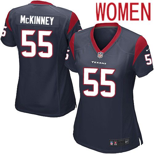 Women Houston Texans #55 Benardrick McKinney Nike Navy Player Game NFL Jersey->women nfl jersey->Women Jersey